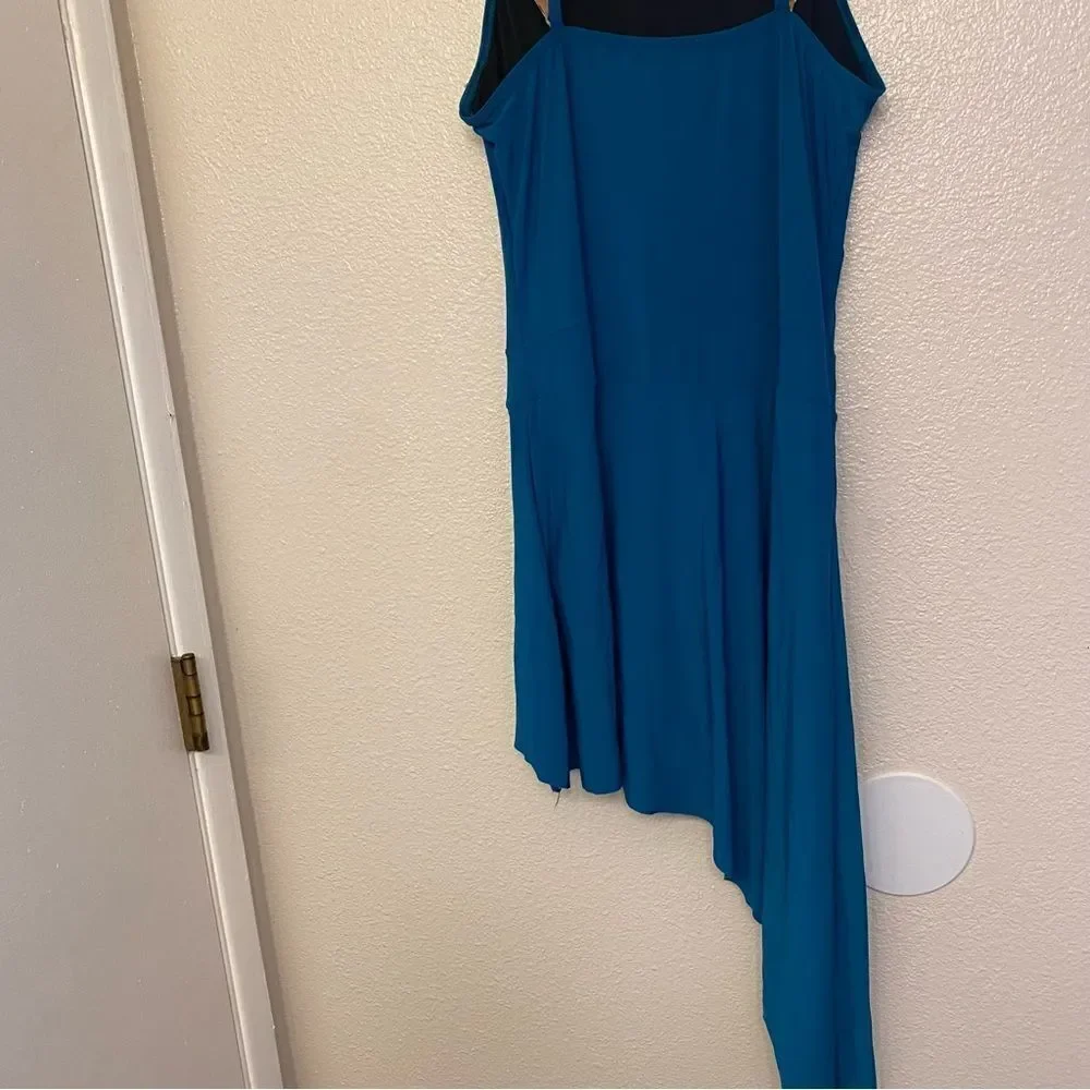 Weissman Dance costume teal jersey dress Depth Over Distance 11417 Adult LA